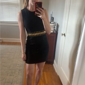 Michael Kors Collection Sheath Dress with Gold Chain Detail